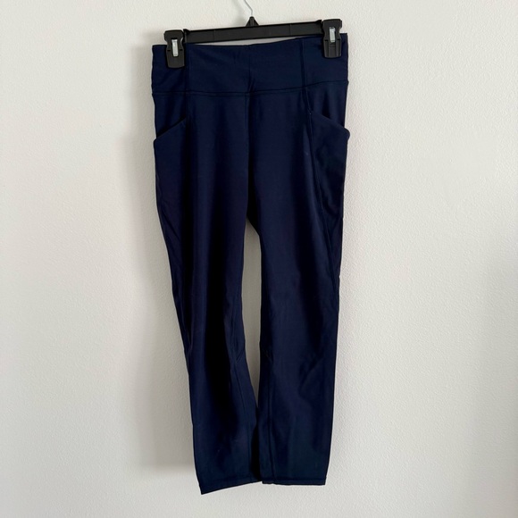 Lululemon Time To Sweat Crop *23" True Navy - Picture 4 of 6